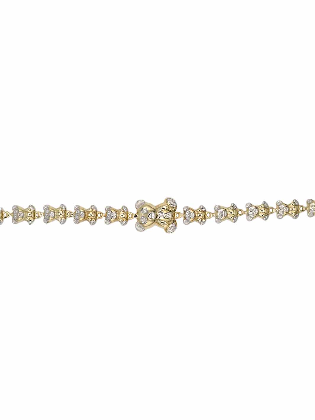 10k Gold Teddy Bear Bracelet