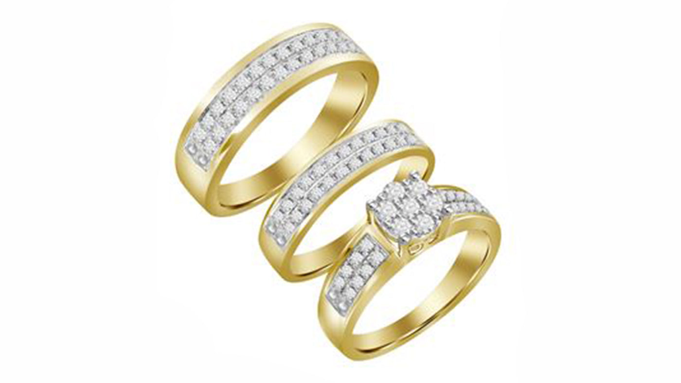 Trio Wedding Ring Sets