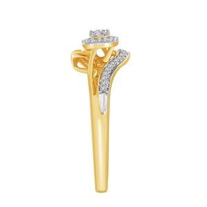 Ladies Bridal Ring Set 1/4 Ct Round Diamond 10k Yellow Gold