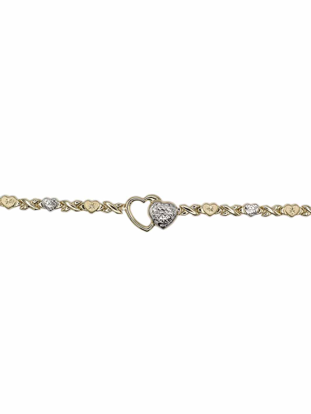 10k Gold Double-Heart Bracelet