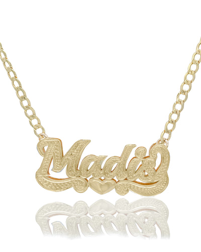 Double-Plate Name Necklace Classic